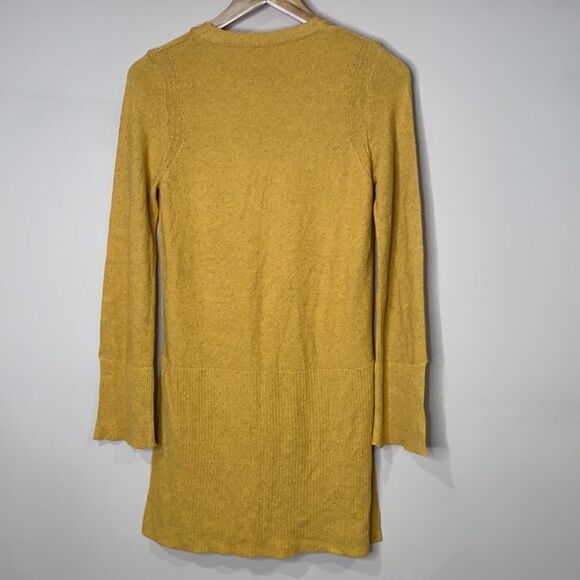 Free People Women's Criss Cross Sweater Tunic in Mustard Yellow Gold $98 - Picture 6 of 6